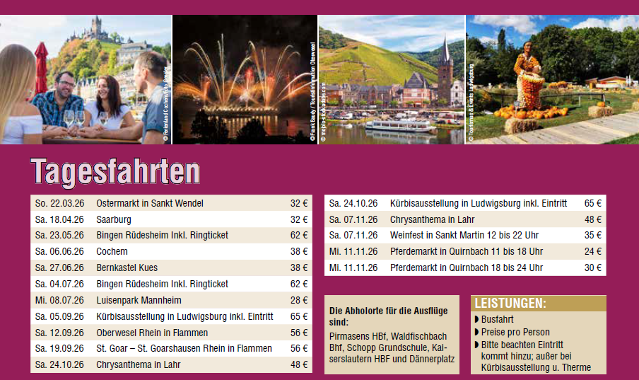 Tagesfahrten