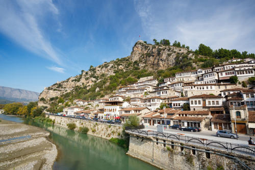 Berat, Albania. Traditional houses