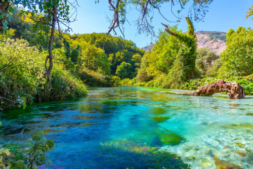 Blue eye spring near Sarande, Albania