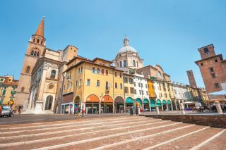 City center of the historic town of Mantua in Lombardy, Italy