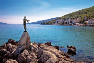 Town of Opatija waterfront view